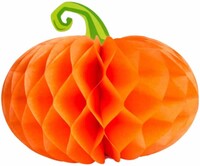 Halloween Dekor Süs Petek Dokulu Balkabağı - Parti Yıldızı