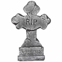 Halloween Dekor Süs RIP Yazılı Haç Şekilli Mezartaşı 37 cm - Parti Yıldızı