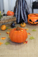 Halloween Dekor Süs Strafor Balkabağı 15 cm - Parti Yıldızı