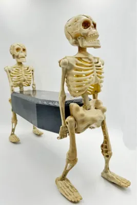 Halloween Dekor Süs Tabut Taşıyan İskeletler - 1