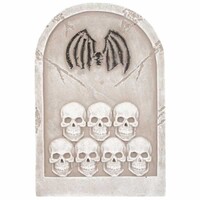 Halloween Dekor Süs Yarasa Motifli Kurufakafalar Mezartaşı 52cm - Parti Yıldızı