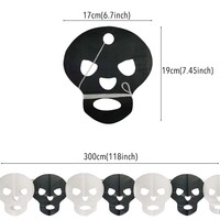 Halloween Uzar Süs Kurukafa Şekilli Beyaz-Siyah 3 Metre - Parti Yıldızı