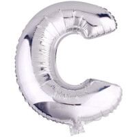 Harf Balon C Harfi Gümüş - 35cm - Parti Yıldızı