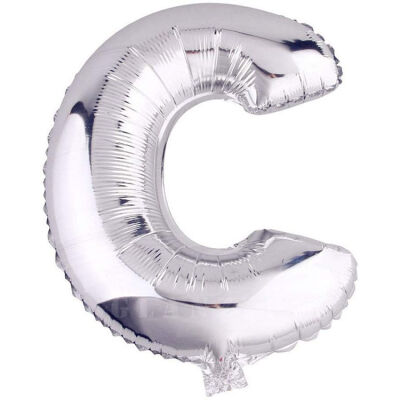 Harf Balon C Harfi Gümüş - 35cm - 1