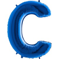 Harf Balon Mavi C Harfi - 100CM - Parti Yıldızı