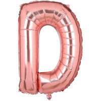 Harf Balon D harfi Rose 35cm - Parti Yıldızı