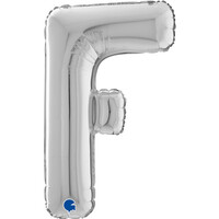 Harf Balon F Harfi Gümüş - 70CM - Parti Yıldızı