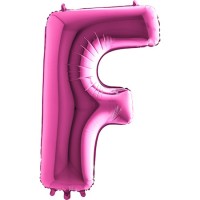 Harf Balon Pembe F Harfi - 100CM - Parti Yıldızı