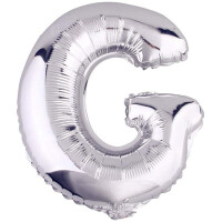 Harf Balon G Harfi Gümüş - 35cm - Parti Yıldızı