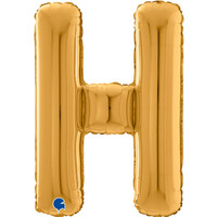 Harf Balon H Harfi Gold - 70CM - Parti Yıldızı