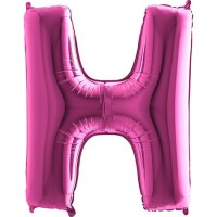 Harf Balon Pembe H Harfi - 100CM - Parti Yıldızı
