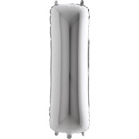 Harf Balon Gümüş I Harfi - 100CM - Parti Yıldızı