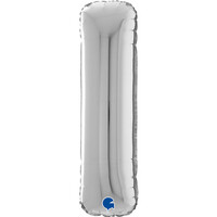 Harf Balon I Harfi Gümüş - 70CM - Parti Yıldızı