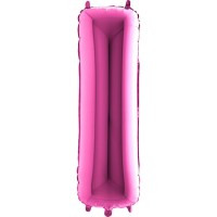 Harf Balon Pembe I Harfi - 100CM - Parti Yıldızı