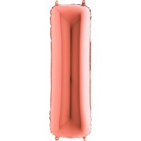 Harf Balon Rose Gold I Harfi - 100CM - Parti Yıldızı
