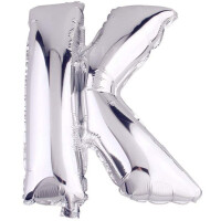 Harf Balon K Harfi Gümüş - 35cm - Parti Yıldızı