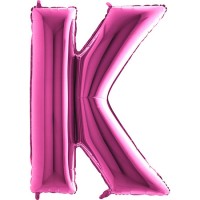 Harf Balon Pembe K Harfi - 100CM - Parti Yıldızı