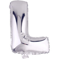 Harf Balon L Harfi Gümüş - 35cm - Parti Yıldızı