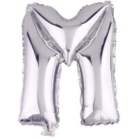 Harf Balon M Harfi Gümüş - 35cm - Parti Yıldızı