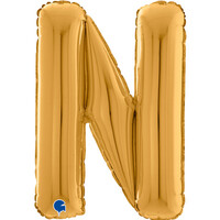 Harf Balon N Harfi Gold - 70CM - Parti Yıldızı