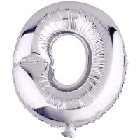 Harf Balon O Harfi Gümüş - 35cm - Parti Yıldızı