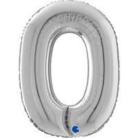 Harf Balon O Harfi Gümüş - 70CM - Parti Yıldızı