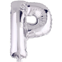 Harf Balon P Harfi Gümüş - 35cm - Parti Yıldızı