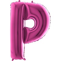 Harf Balon Pembe P Harfi - 100CM - Parti Yıldızı