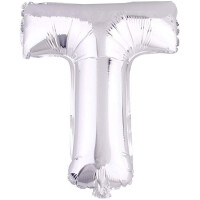 Harf Balon T Harfi Gümüş - 35cm - Parti Yıldızı