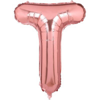 Harf Balon T harfi Rose 35cm - Parti Yıldızı