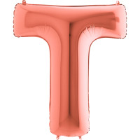 Harf Balon Rose Gold T Harfi - 100CM - Parti Yıldızı