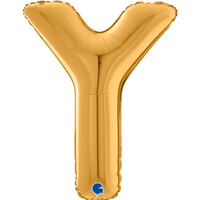 Harf Balon Y Harfi Gold - 70CM - Parti Yıldızı
