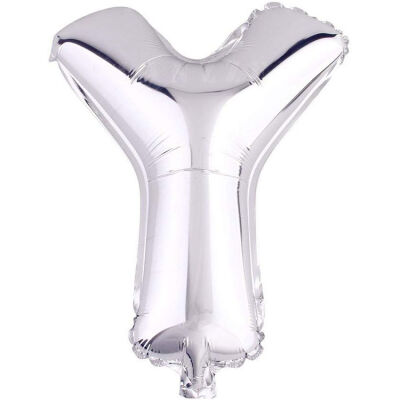 Harf Balon Y Harfi Gümüş - 35cm - 1