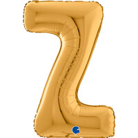 Harf Balon Z Harfi Gold - 70CM - Parti Yıldızı
