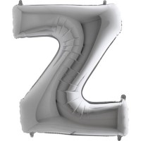 Harf Balon Gümüş Z Harfi - 100CM - Parti Yıldızı