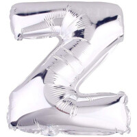 Harf Balon Z Harfi Gümüş - 35cm - Parti Yıldızı