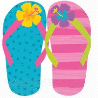 Hawaii Partisi FlipFlop Peçete 33x33cm - Parti Yıldızı