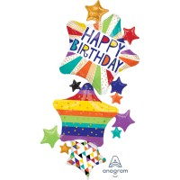 SShape HB Yıldız Balon Seti 93x170cm Folyo Balon - 