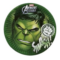 Hulk Karton Tabak 8 Adet 23 cm - Parti Yıldızı