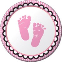 İlk Adımım Pembe 8 li Tabak - Parti Yıldızı