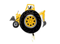 SShape İnşaat Buldozer Folyo Balon - Parti Yıldızı