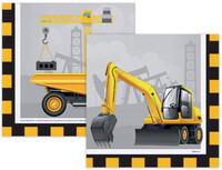 İnşaat Temalı Kağıt Peçete 33x33 Cm (16 Ad) - Parti Yıldızı