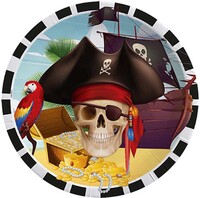 Korsan Temalı Tabak 8 Adet - Parti Yıldızı