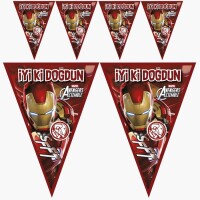 Avengers Ironman Bayrak Afiş - Parti Yıldızı