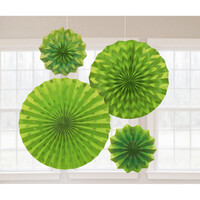 Işıltılı Yelpaze Set 4 Adet - Yeşil - 