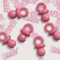 It is a Girl Biberonlu Masa Üzeri Konfeti - Parti Yıldızı