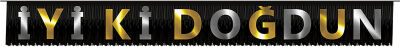 İyiki Doğdun Harf Afiş Siyah Püsküllü - 1