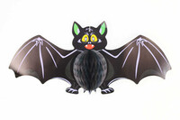 Halloween Dekor Süs Kağıt Yarasa Büyük Boy - Parti Yıldızı