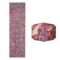 Püskül Kapı Perdesi Metalik Dalgalı Rose Gold Renk - Parti Yıldızı