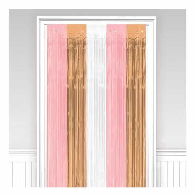 Kapı Perdesi Rose Gold Blush Rengi 90x243cm - 1